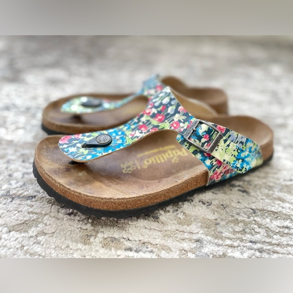 Birkenstock Papillio Gizeh Sandals Womens Siz 39 US 8 Cork Fresh Boho Flowers - Picture 8 of 9